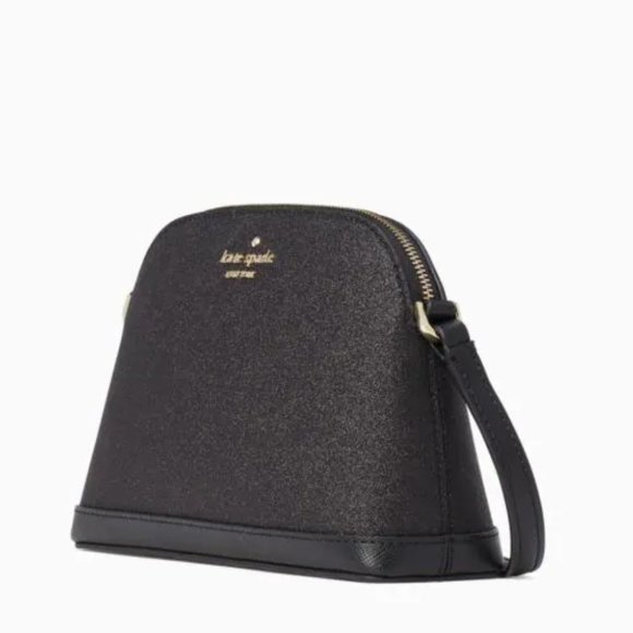 Kate Spade Black Tinsel Small Dome Crossbody - Picture 1 of 7